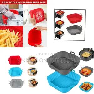 2 Pack of Square Air Fryer Silicone Liners Basket for 3-5 QT