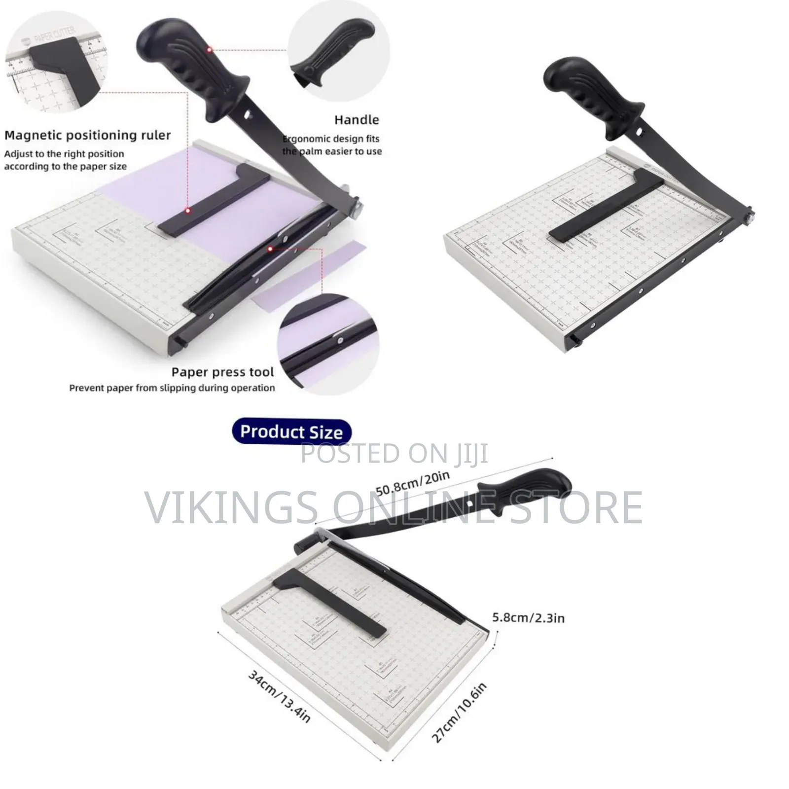 A4 Paper Cutter Heavy Duty Metal Base, Stack Paper Trimmer Guillotin