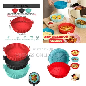 2 Pack of Air Fryer Silicone Liners Basket for 3-5 QT