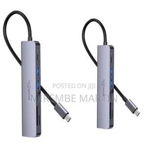 Porodo Blue 7in1 Hub HDMI 2xusb-a 2xusb-C SD