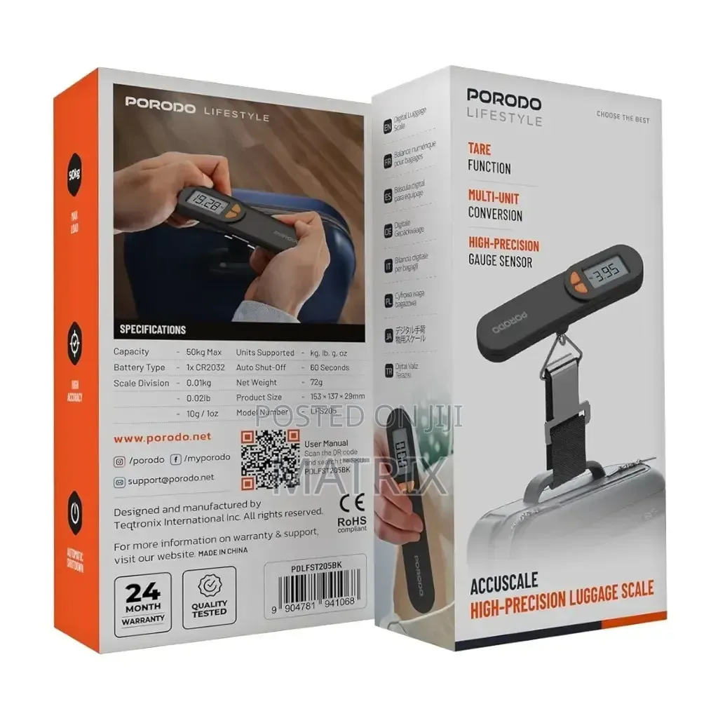 Digital Luggage Scale With Multi-Unit Conversion