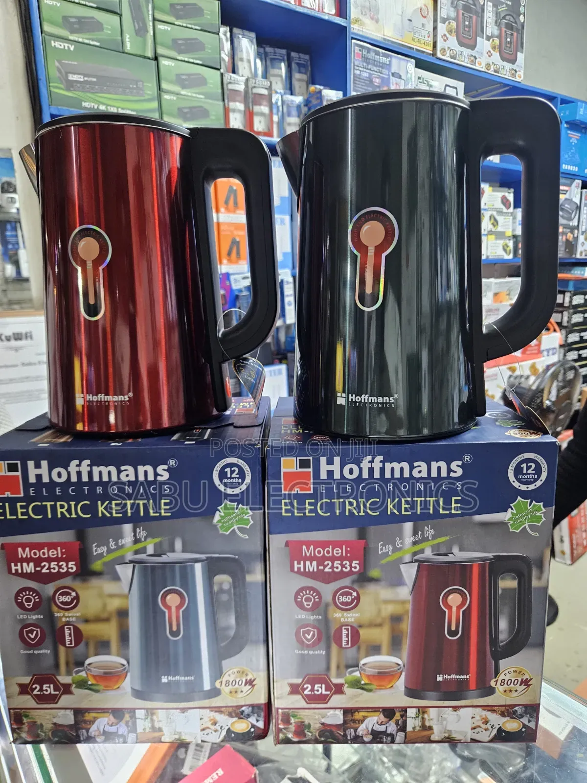 Hoffmans 2.5L Electric Kettle – 1800W Fast Boiling