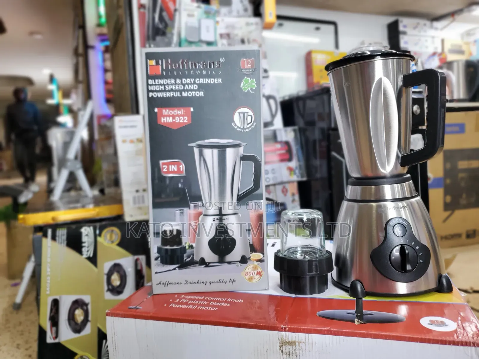 2 in 1 Hm-922 Stainless Steel Hoffmans Electric Blender