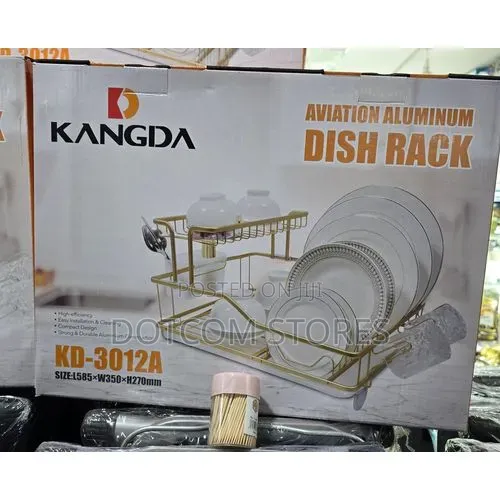Aluminium Kitchen Utensils Drying Rack - Silver / Gold