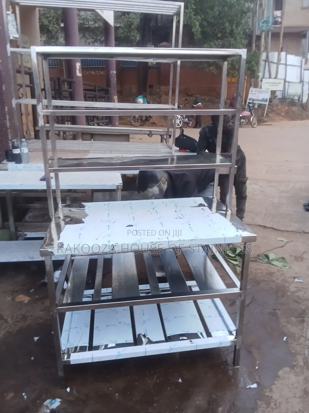 Stainless Steel Working Table With Shelves Length