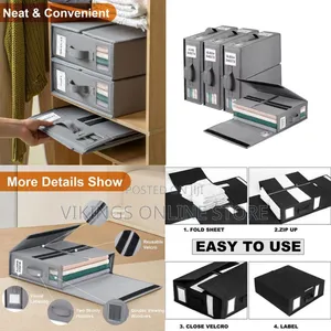 2 Pack Bed Sheet Organiser, Foldable Bedding Storage With Handle