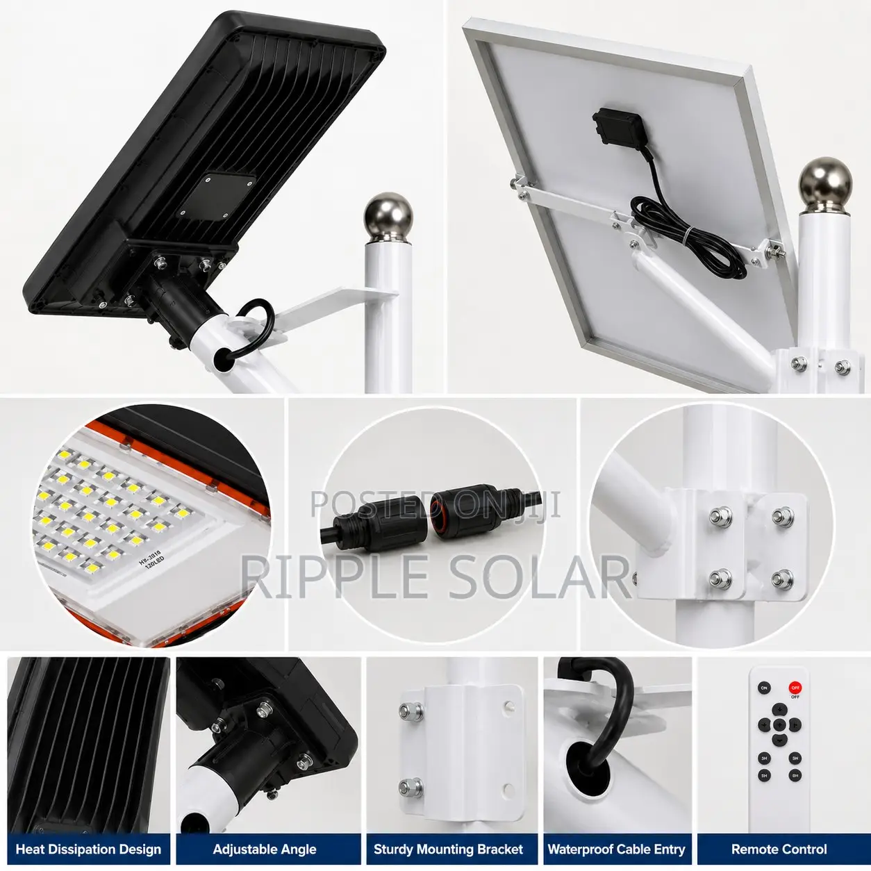 200W Solar Street Light With Panel Outdoor Security Kampala