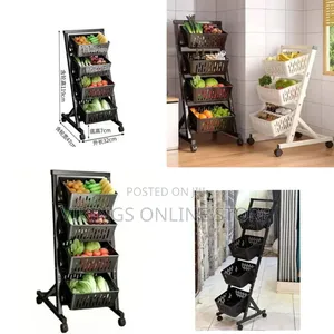 Kitchen Fruit Vegetable Storage Stackable Metal Wire Basket Stand