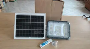 100W Solar Flood Light With Panel Remote Security
