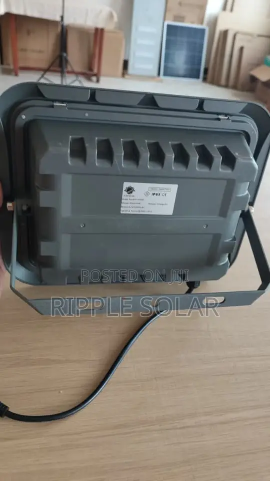 100W Solar Flood Light With Panel Remote Security