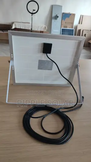 100W Solar Flood Light With Panel Remote Security