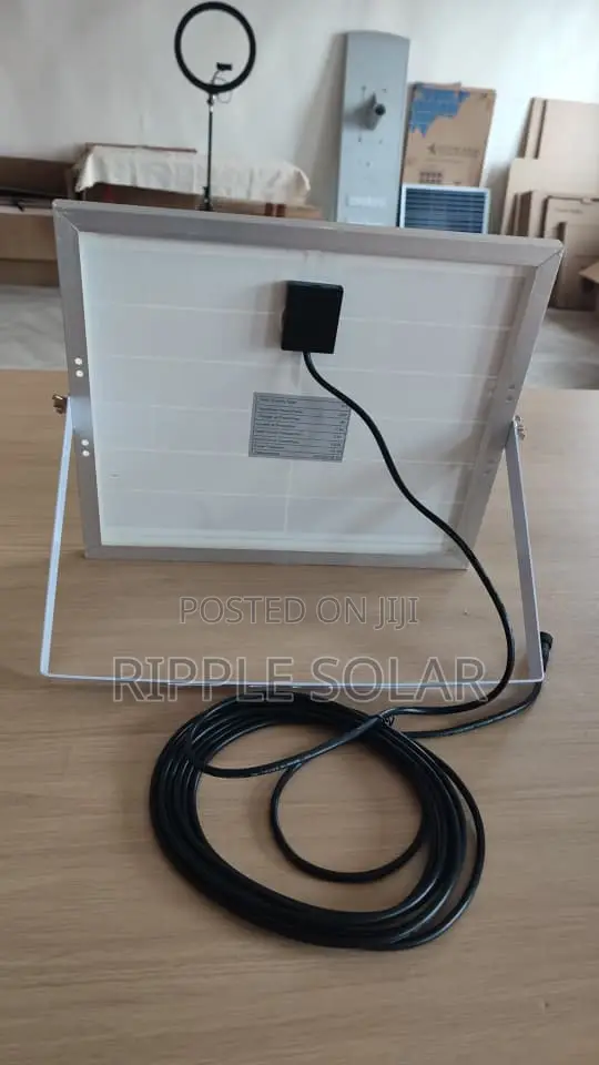 100W Solar Flood Light With Panel Remote Security