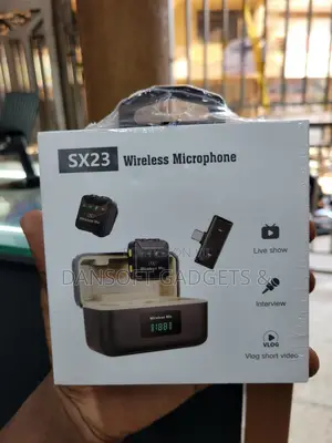 SX23 Wireless Lavalier Microphone–Live Stream,Vlog Interview(Black)