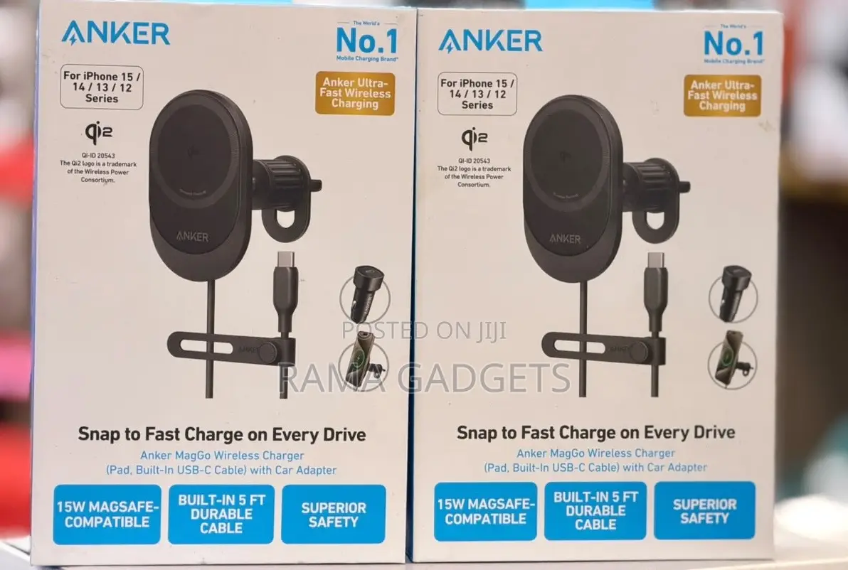 Anker MagGo Wireless Car Charger, a 15W Qi2 Certified Magnetic