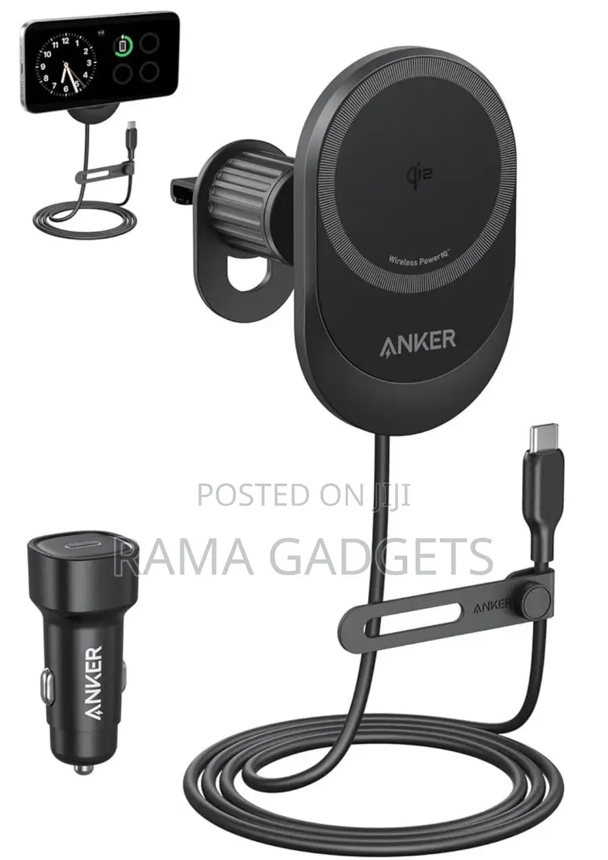 Anker MagGo Wireless Car Charger, a 15W Qi2 Certified Magnetic