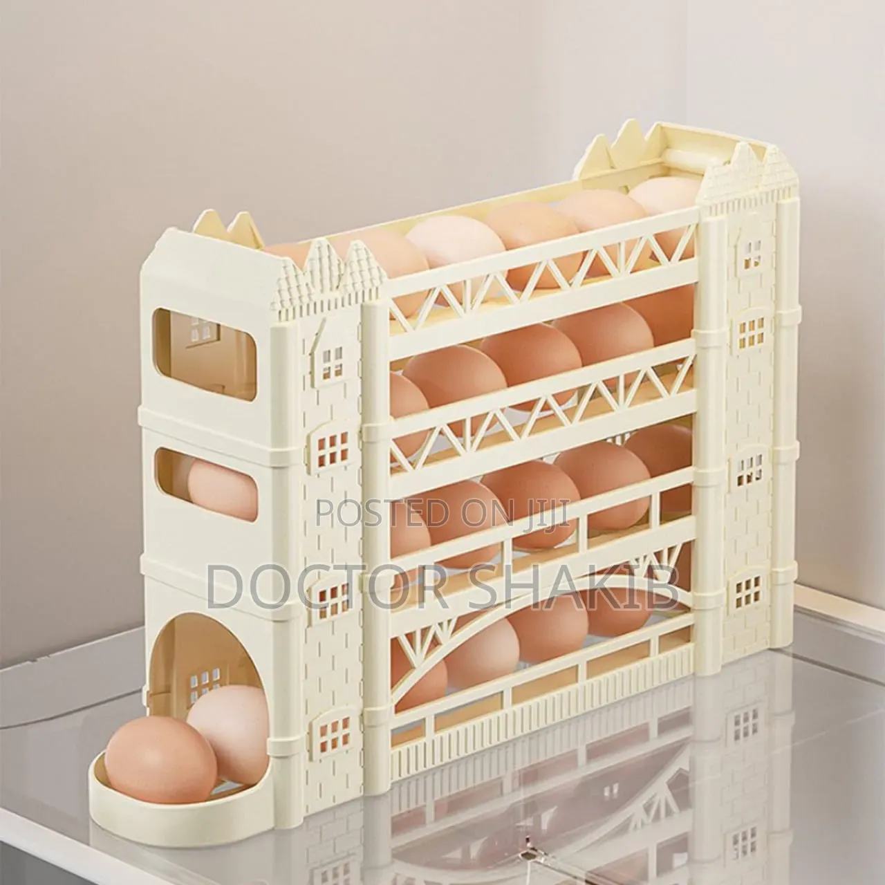 4-Tier Gravity-Fed Egg Dispenser