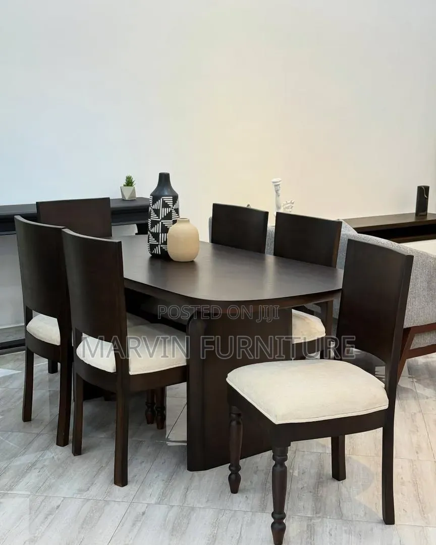 Dinning Table Made Up of Mahogany Tembles