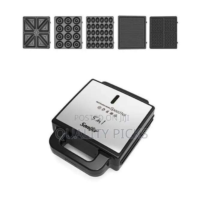 5 in 1 Waffle Maker Sandwich Maker Barbecue Grill