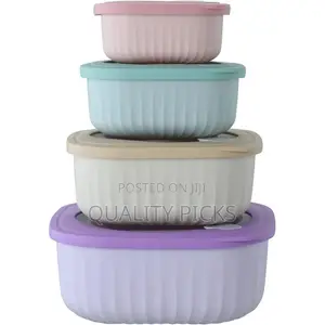 4 Pieces Food Storage Containers With Lids Plastic