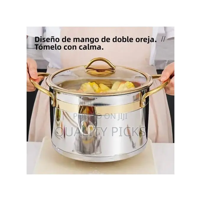 Stock Pot, Stainless Steel Pot With Lid for Induction Cookware