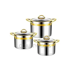 6 Piece Stainless Steel Pots and Pans