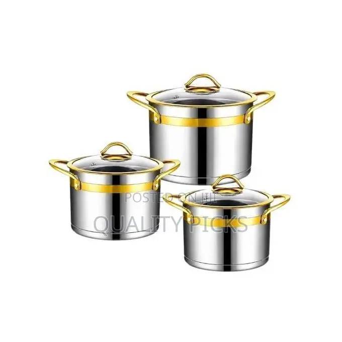 6 Piece Stainless Steel Pots and Pans