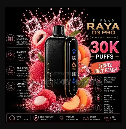 ELF BAR RAYA D3 Pro - Lychee Juice Peach Ice