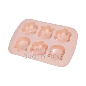6-Cavity Flower Candle Soap Molds Silicone