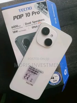 New Tecno Pop 10 Pro 128 GB Silver