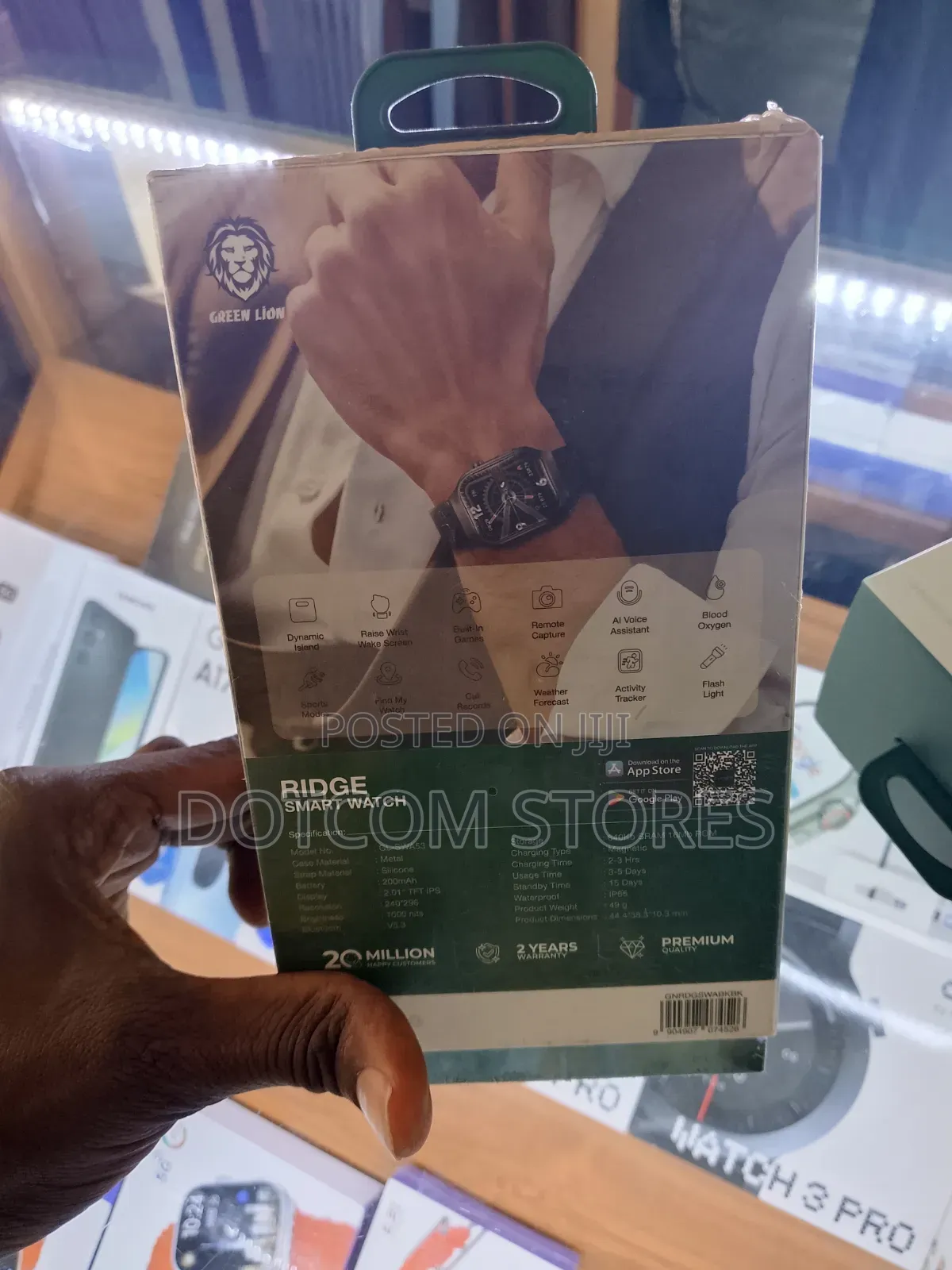 Green Lion Ridge Smart Watch - Black