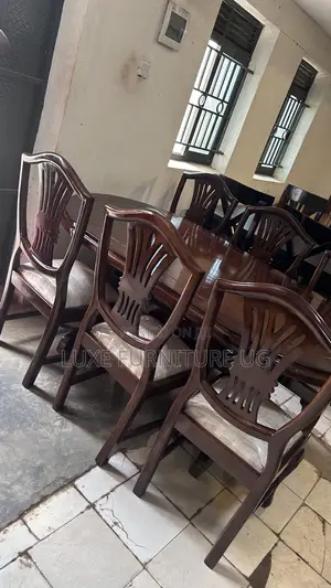 Six Seater Hardwood Dining Set