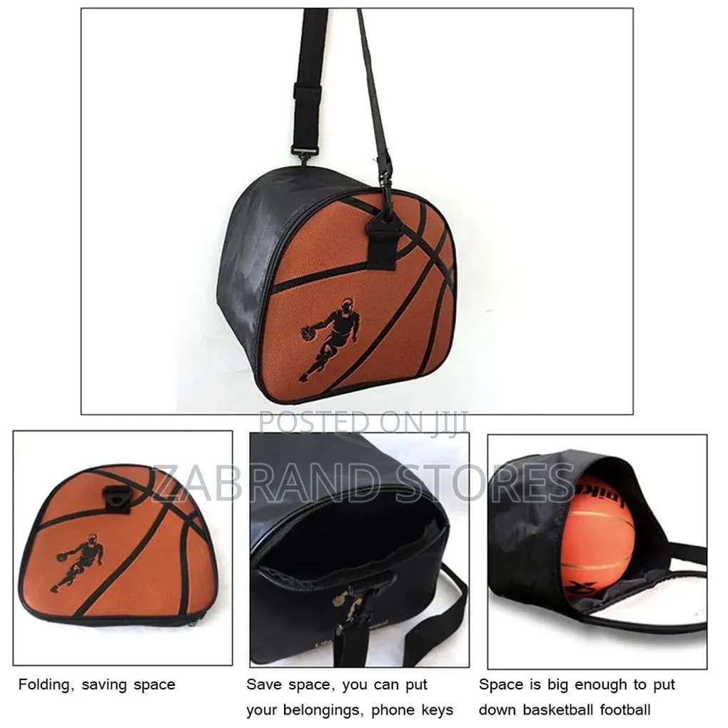 Round PU Leather Basketball Bag