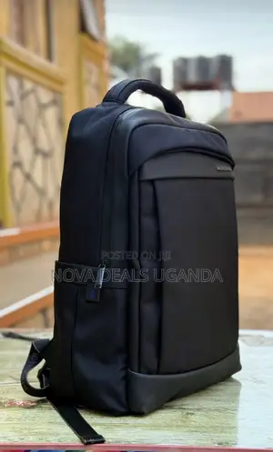 Premium Men’s Black Multi-Compartment School,Business Travel Backpack