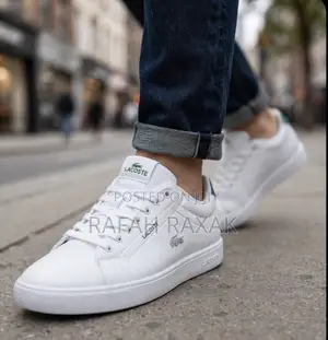 Original Triple White Lacoste Casual Leather Sneakers