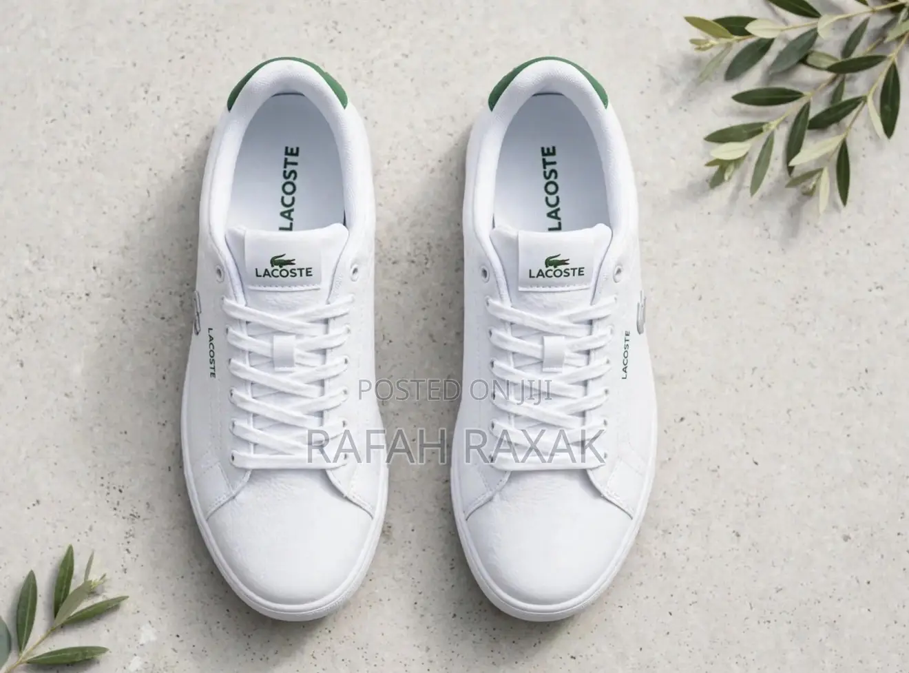 Original Triple White Lacoste Casual Leather Sneakers