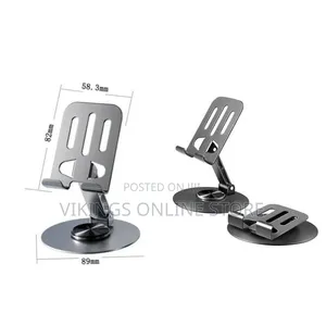 360° Rotatable Adjustable Phone Stand for Desk, Foldable Cell Phone