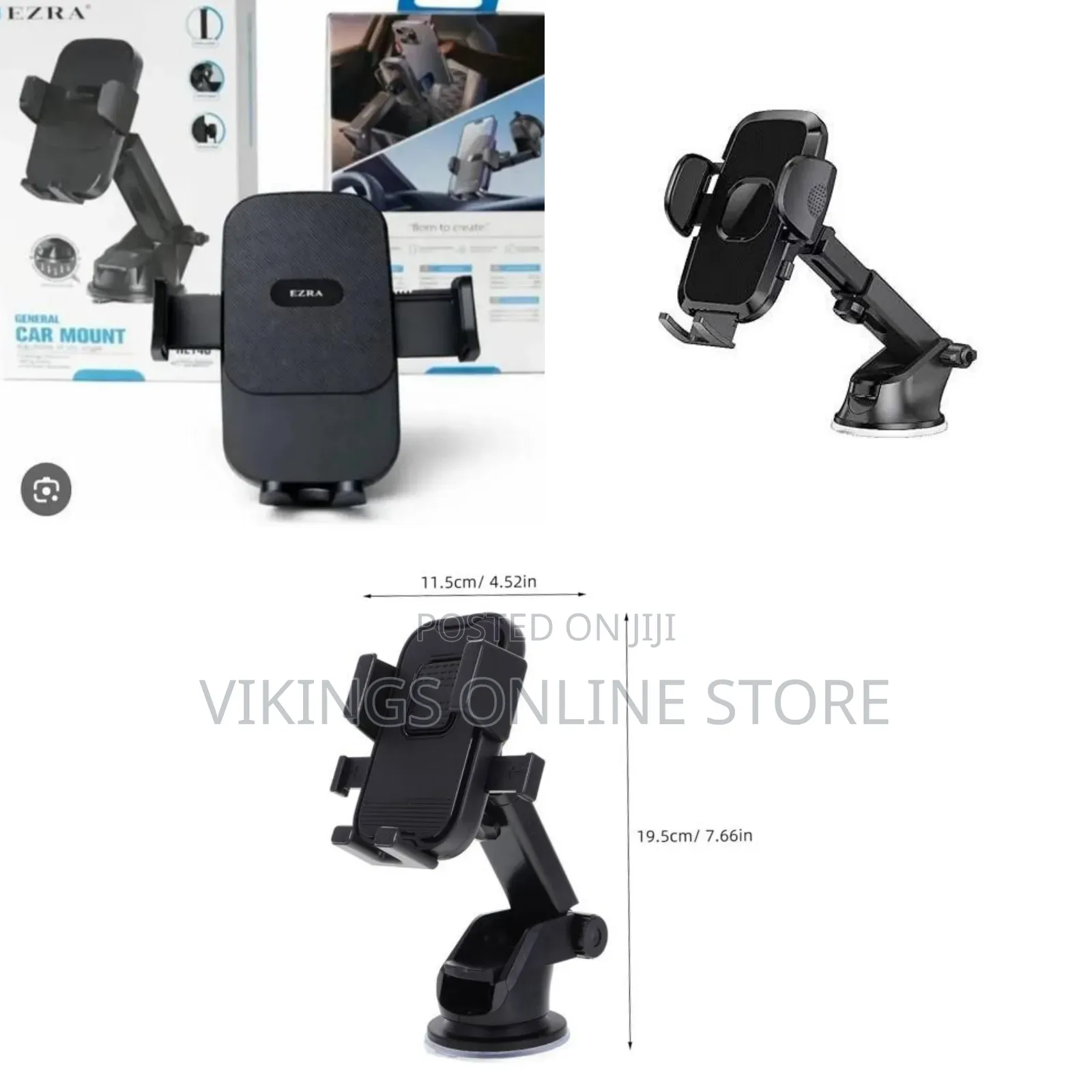 Extendable Car Dashboard Phone Mount Holder With Adjustable Arm Strong