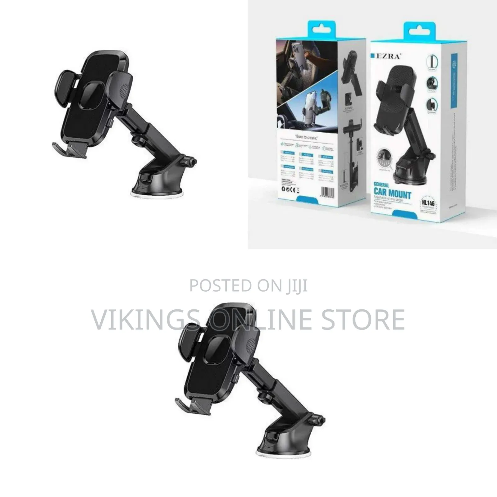 Extendable Car Dashboard Phone Mount Holder With Adjustable Arm Strong