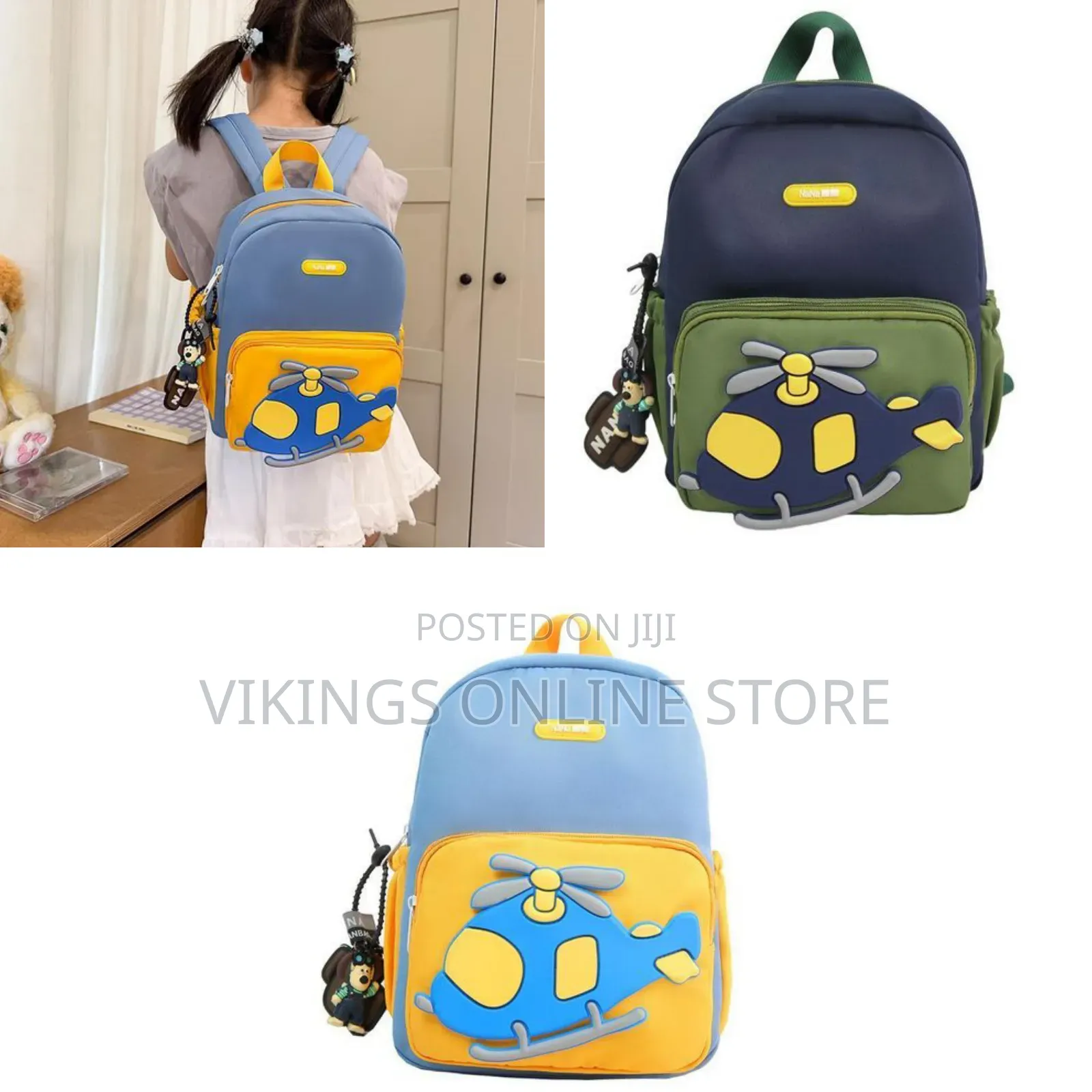 Helicopter Design Backpack Preschool or Nursery-Aged Children School