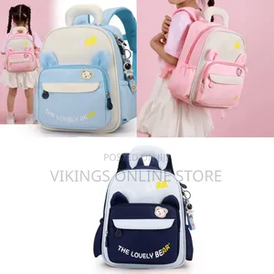 New Cute Cartoon Print Backpack, Children School Bag Lightweight Kids