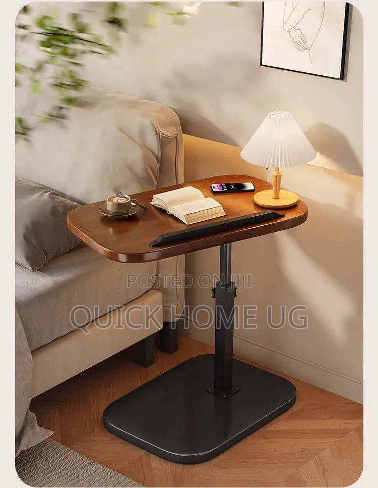 C-Shaped Adjustable Side Table, 360° Coffe Table
