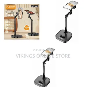PLOKAMA DT-100 Lift Desk Tabletop Phone and Tablet Holder - Adjustable