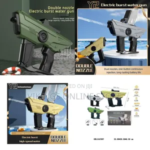 Kids Electric Water Gun, Double Nozzle -Tipped Continuous Water Jet