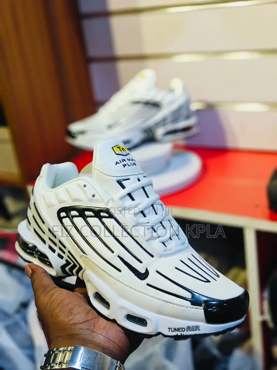 Original Nike Air Max Plus 3 White Black Sneakers