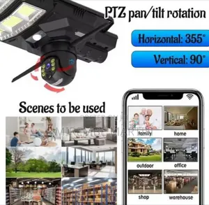 Ai Solar Camera+Lighting 2-in-1, Water-Proof 450W Security