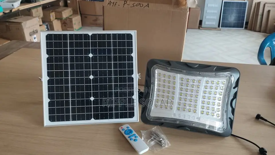 500W Solar Flood Light With 25W Panel Remote Control