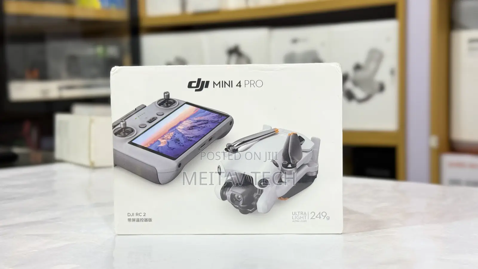 DJI Mini 4 Pro Drone Packaged With a DJI RC 2 Remote Controller