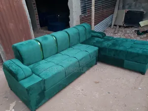 Forest Green Sofa Set Ready for Sale With High Density Mattresses