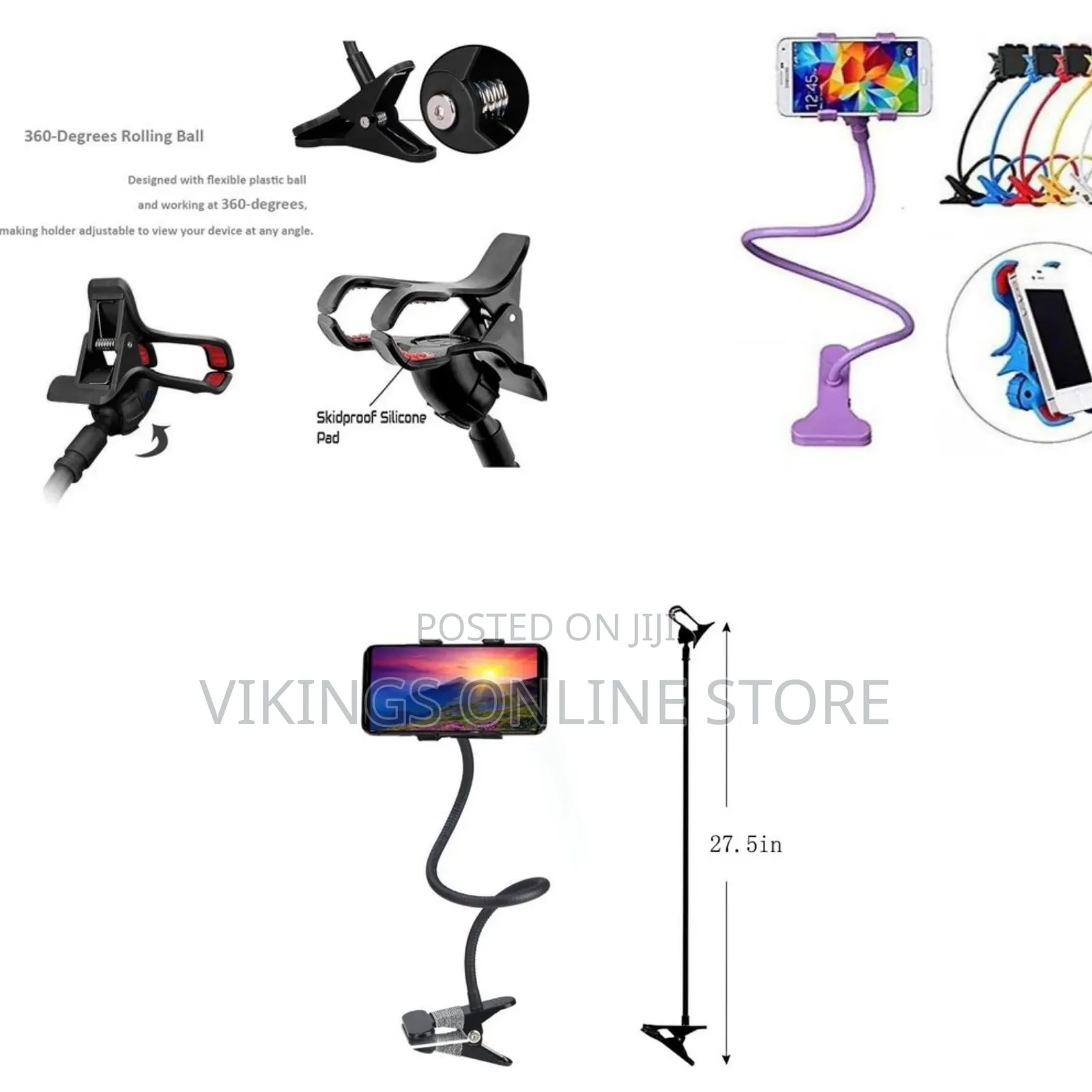 Lazy Bracket Adjustable Long Arm Flexible Gooseneck Universal Mobile