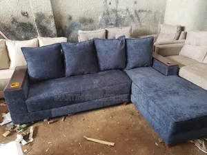 L Sofa With High Density Mattresses and Fiber Cushions/ Pillows